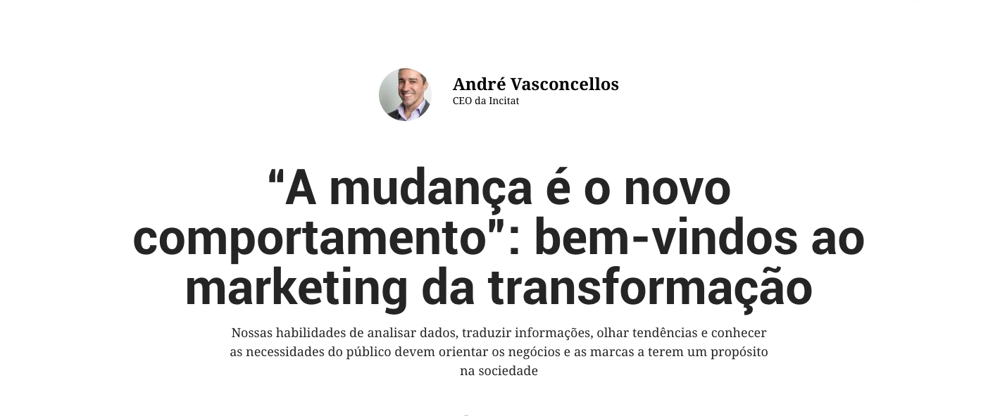 Marketing da Transformação no Meio&Mensagem